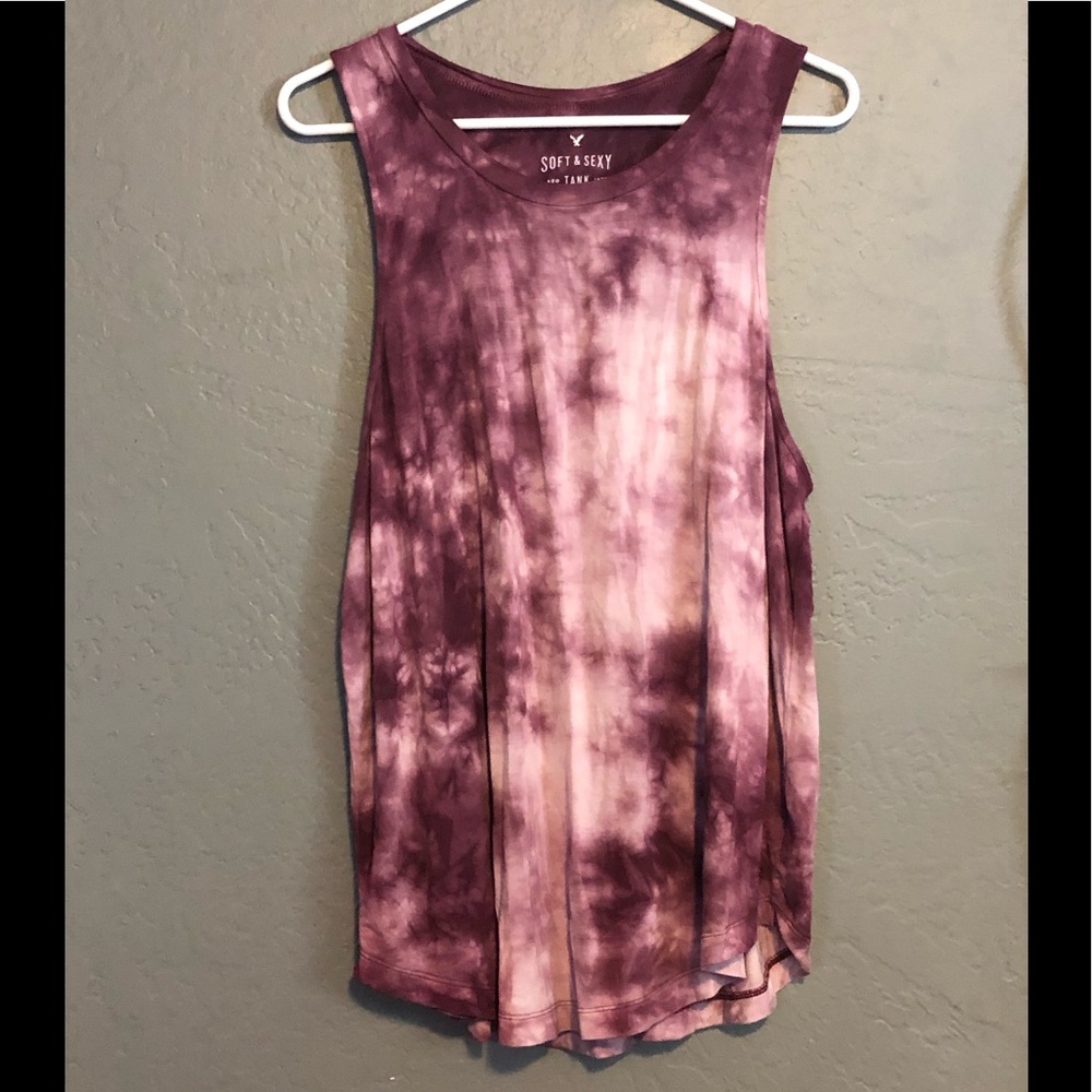 American Eagle Soft & Sexy Tie Dye Flowy Tank